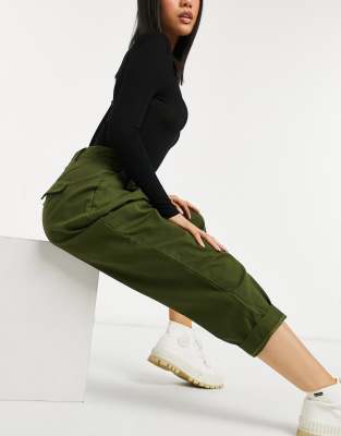 petite khaki trousers