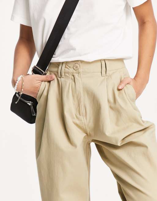 Ovoid pleat front sale peg pants