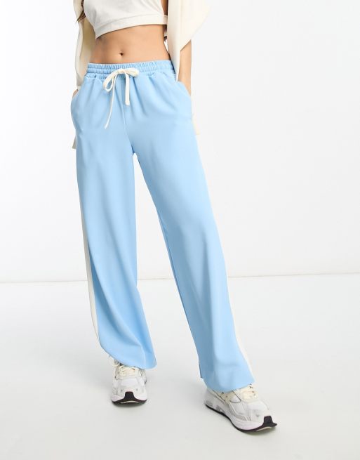 ASOS DESIGN Petite - Pantalon à enfiler avec empiècement contrastant - Bleu, 4 de 4