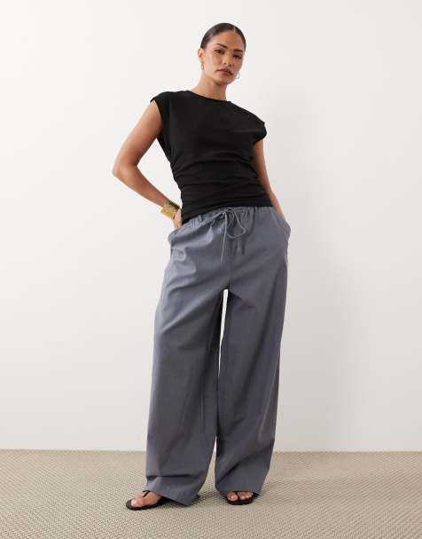 ASOS DESIGN Petite - Pantalon à enfiler - Bleu cendré - view 1