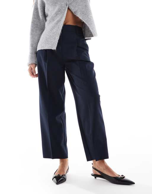ASOS DESIGN Petite - Pantalon ajusté coupe fuselée - Bleu marine , 2 de 5