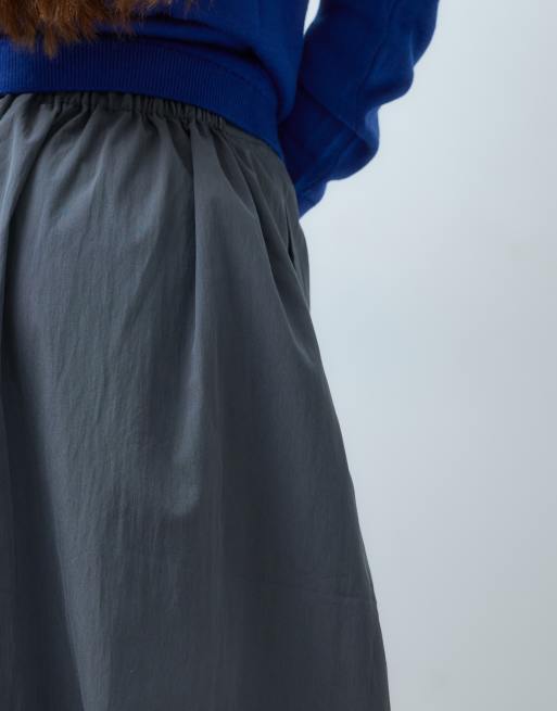 ASOS DESIGN Petite pantalon ballon à enfiler en mélange coton nylon couleur gris anthracite, 5 de 5