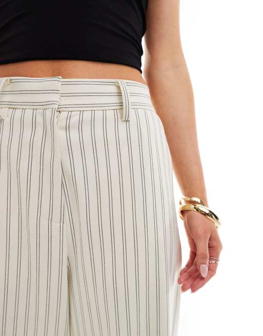 Pantalon rayé avec ceinture online