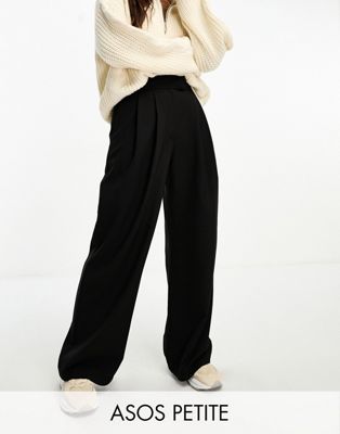 ASOS DESIGN Petite - Pantalon large - Noir | ASOS