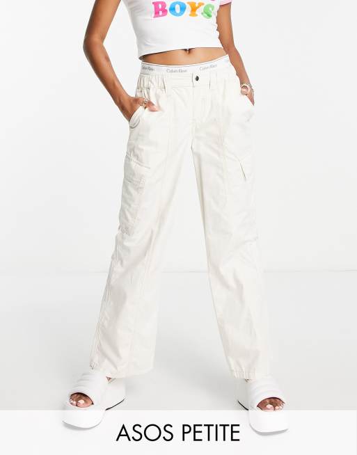 Asos Donna Abbigliamento Pantaloni e jeans Pantaloni Pantaloni a vita bassa ASOS DESIGN Curve Pantaloni cargo anni 00 color avena a vita bassa 