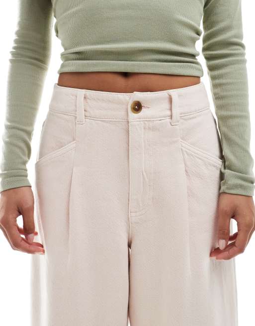ASOS DESIGN Petite - Pantaloni corti con fondo ampio rosa slavato, 5 di 5