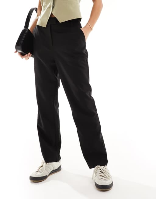 ASOS DESIGN Petite - Pantaloni sartoriali slim dritti neri alla caviglia, 2 di 5