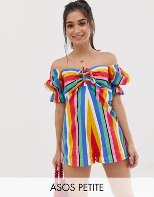 rainbow stripe playsuit