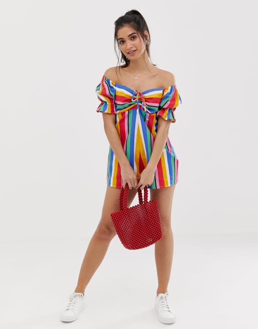 Asos hot sale rainbow dress