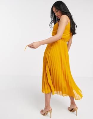 mustard petite dress