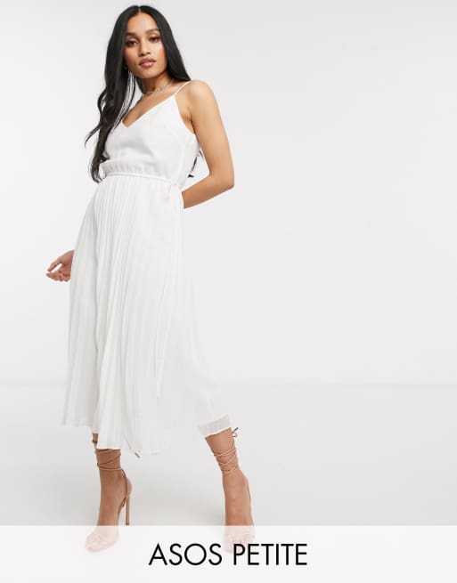 Asos white pleated store dress