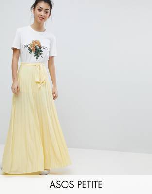 pleated maxi skirt with belt