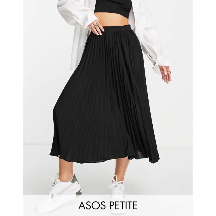 Asos design petite midi skirt with box pleats best sale