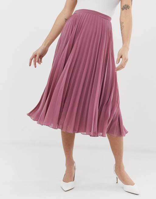 Asos design pleated midi skirt in jersey crepe sale