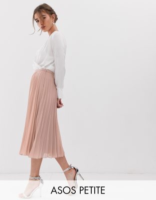 asos petite pleated skirt