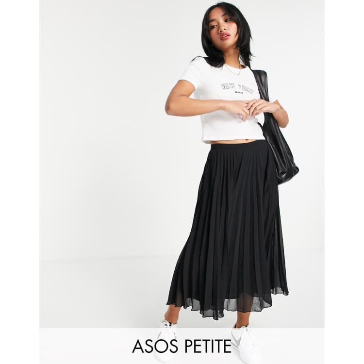 Pleated midi shop skirt design