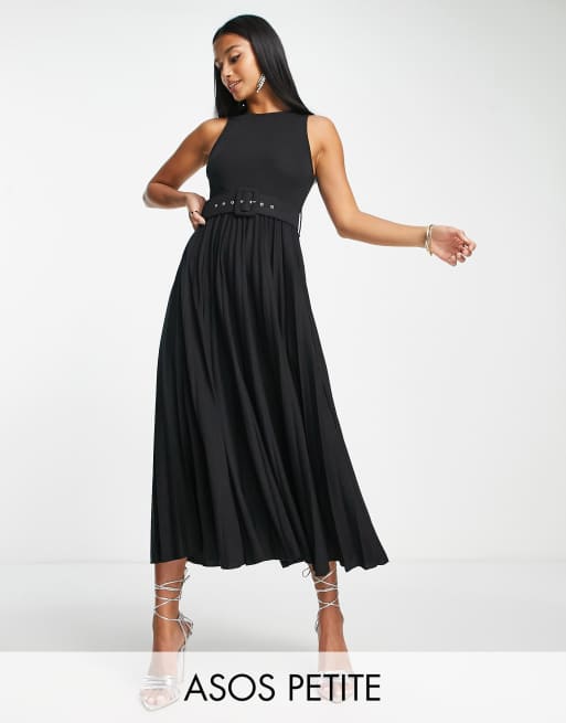 Asos midi dress with full skirt and clearance belt