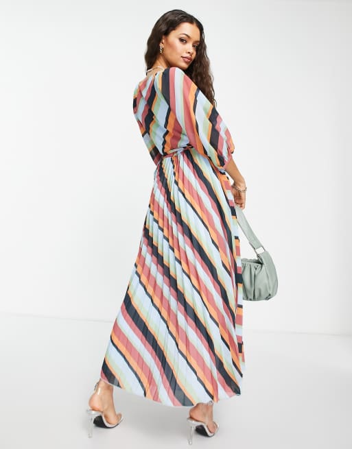 Multi stripe maxi sales dress