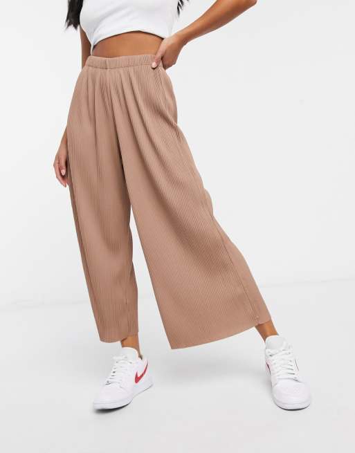 ASOS DESIGN plisse culotte pants