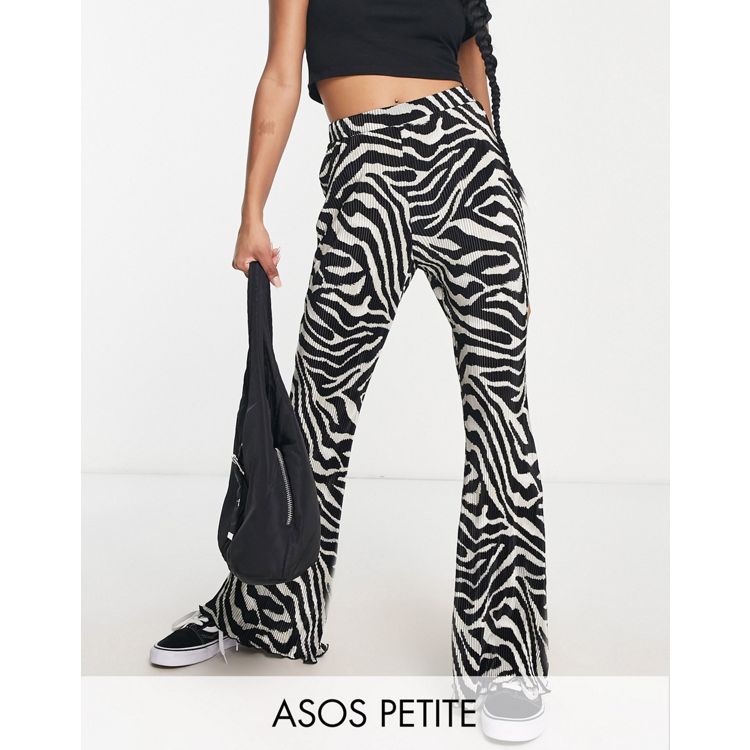 Heartbreak wide leg pants in zebra print