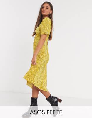 yellow plisse dress
