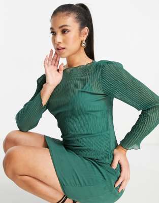 michelle plisse mini dress
