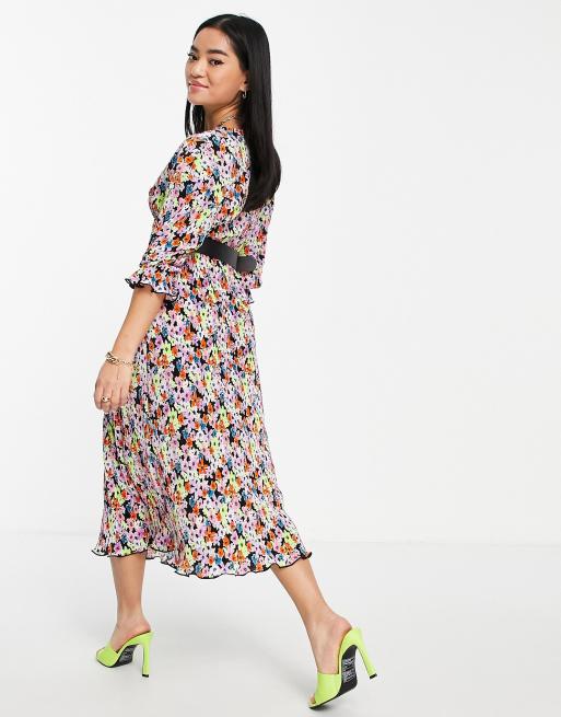 Asos plisse sales midi dress