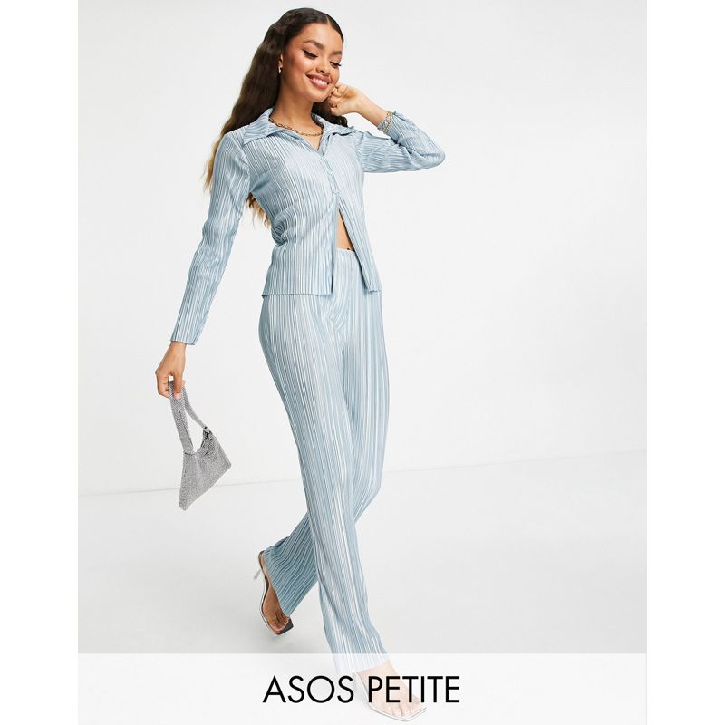 DESIGN Petite – Plissierte Anzughose im Stil der 90er aus Jersey, Kombiteil