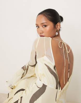 Asos Petite Asos Design Petite Plunge Ruffle Tiered Maxi Dress With Lace Inserts