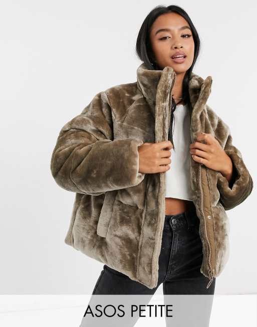 Faux fur store puffer jacket