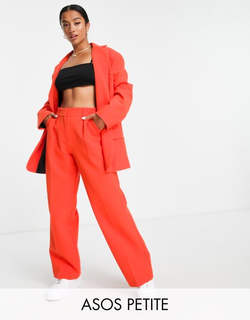ASOS DESIGN Petite – Pop Boy – Jaskrawopomarańczowa marynarka garniturowa