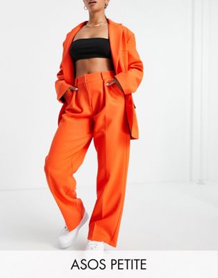 Pantalons et leggings DESIGN Petite - Pop Boy - Pantalon de tailleur - Orange vif