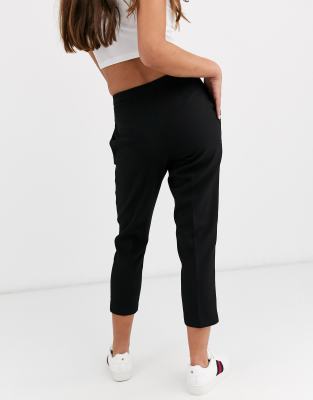 petite black slim fit trousers