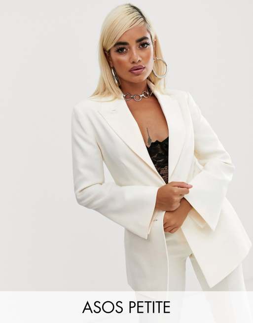 Petite on sale white suit