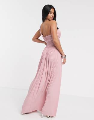 asos pink gown