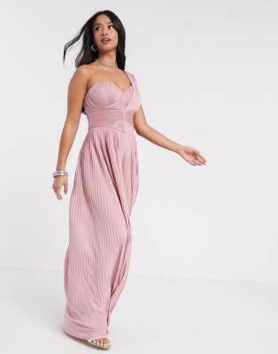 asos pink gown