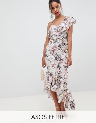 floral maxi dress with ruffles