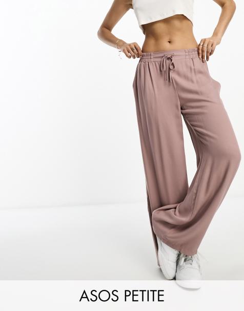 ASOS DESIGN Petite - Pull-on broek in nertsbruin - view 1