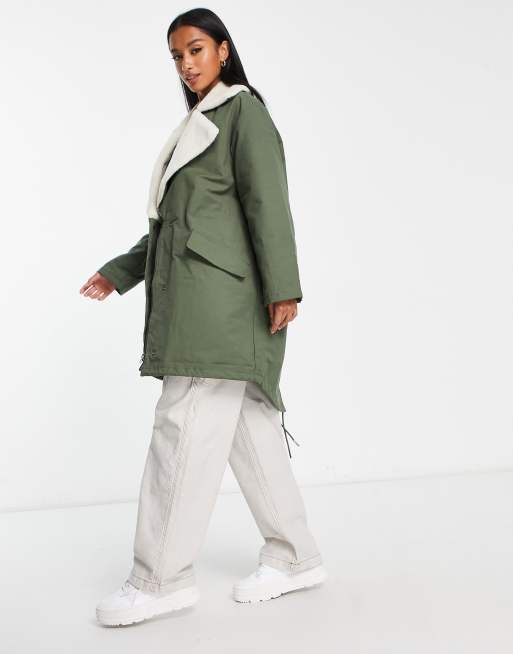 Asos green outlet parka