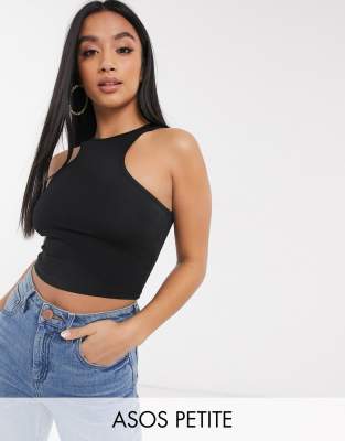 asos black crop top