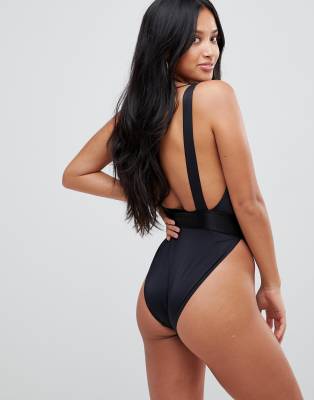 asos high leg swimsuit