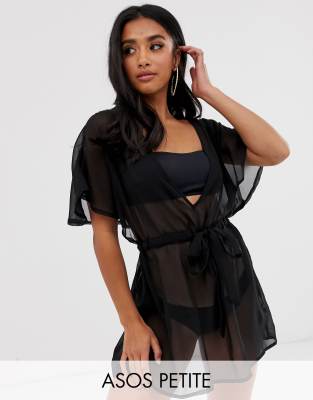 chiffon cover up black