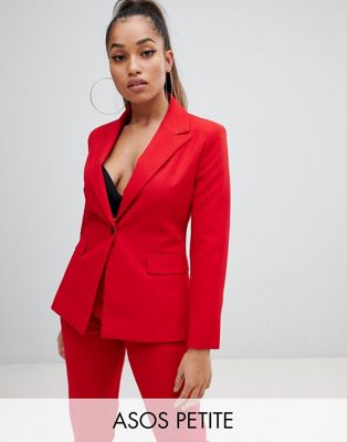 ASOS DESIGN Petite red suit blazer | ASOS