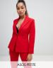 Petite red shop trouser suit