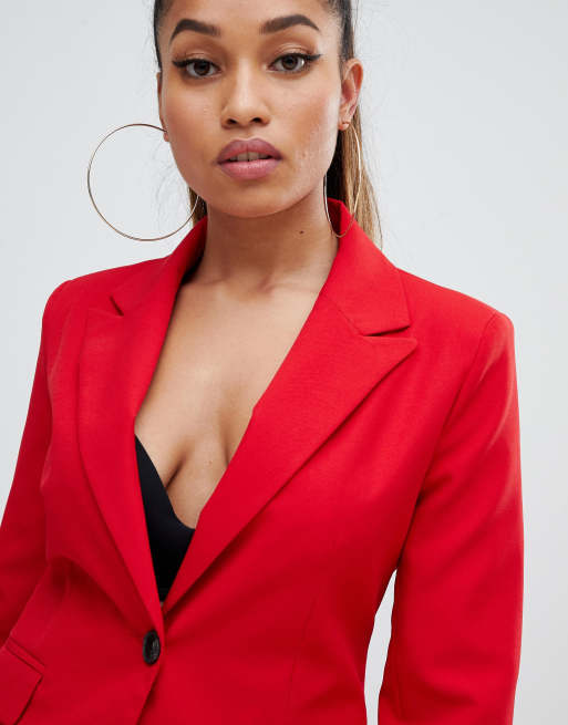 Asos red store blazer