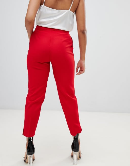 Petite red trouser store suit