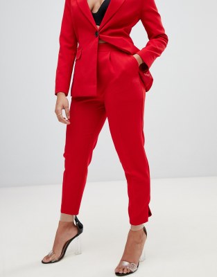 red petite suit