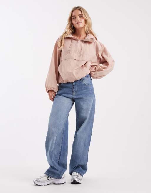 ASOS DESIGN Petite - Regenbestendig trainingsjack zonder sluiting in oudroze, 2 van 4
