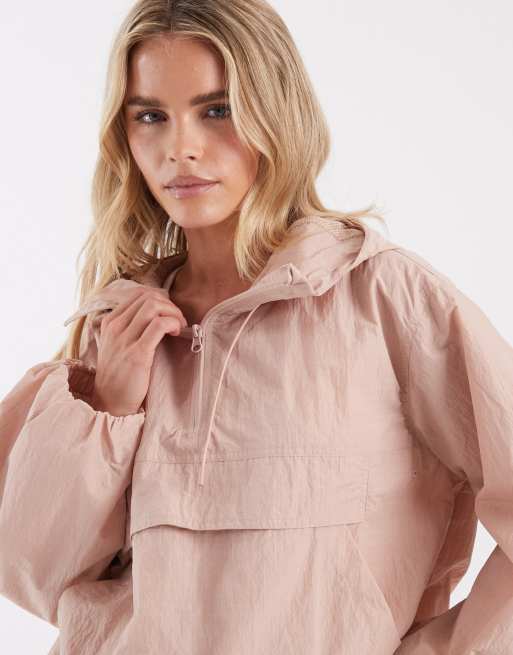 ASOS DESIGN Petite - Regenbestendig trainingsjack zonder sluiting in oudroze, 3 van 4