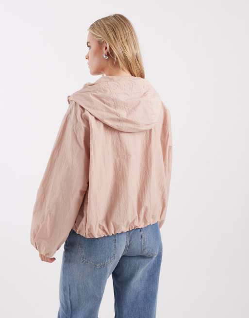 ASOS DESIGN Petite - Regenbestendig trainingsjack zonder sluiting in oudroze, 4 van 4